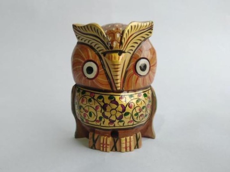 Wooden Owl Showpiece