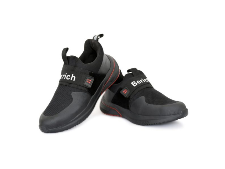 Berich BE-SF-3-BLACK SAFTEY Steel Toe Synthetic Leather Safety Shoe (Black, S1P)