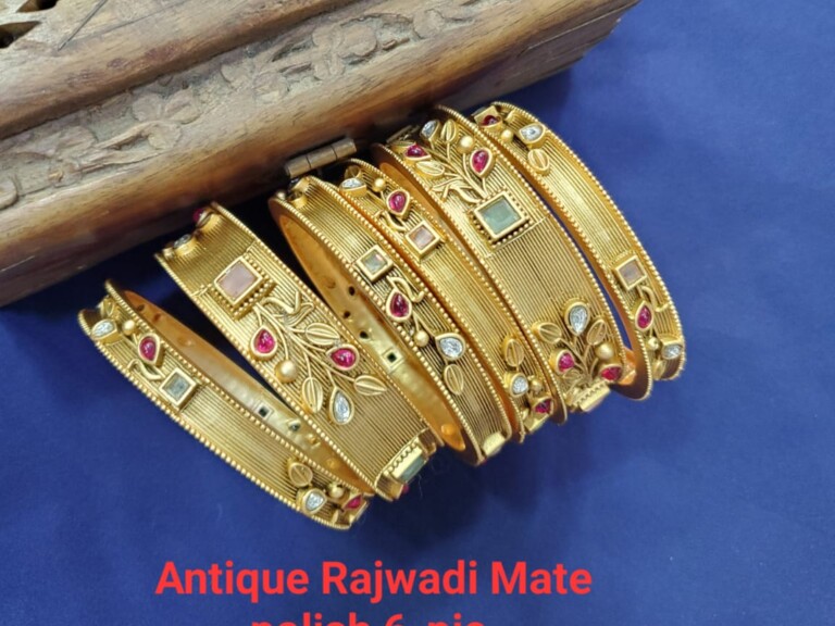 Antique rajwadi matt polish bangals