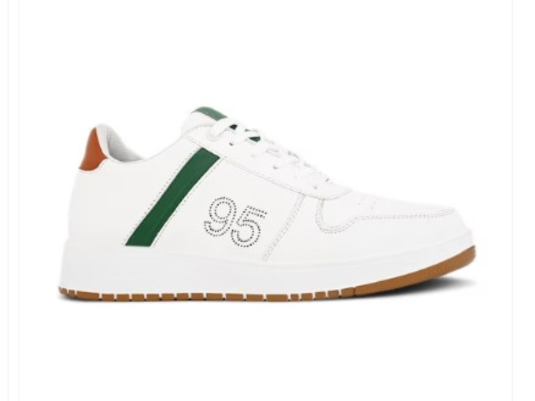 Men White & Green Colourblocked Lightweight Lace-Ups Sneakers