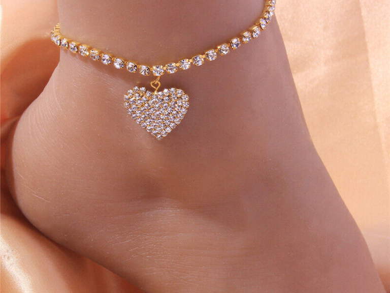 Diamond Anklet in Sterling Silver