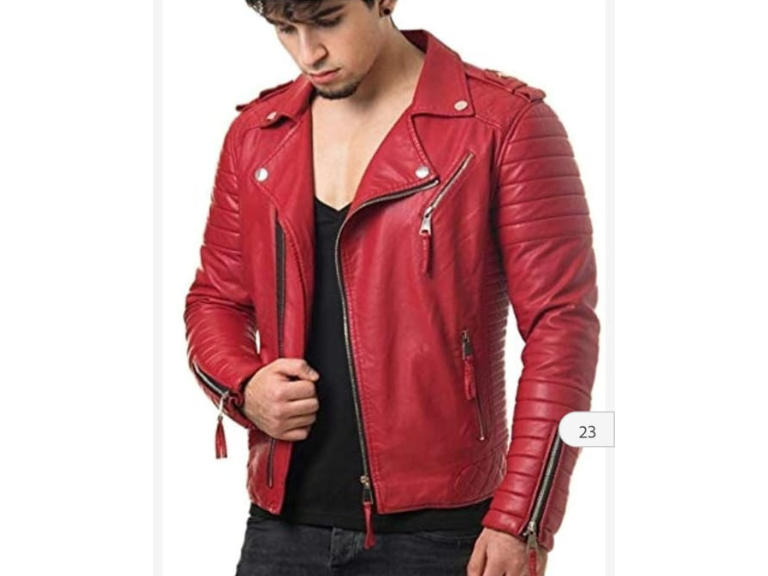 Men's Leather Red Jackets 