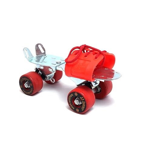 JJ JONEX Deluxe with Brake Adjustable Quad Roller Skates Suitable for Age Group 6 -15 Years (MYC)