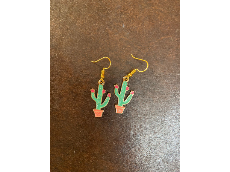 Strength of the Guide Cactus Earrings 